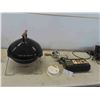 Image 1 : Portable Charcoal BBQ, Meat Grinder, Smoke Alarm & Propane Torch