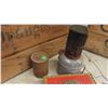 Image 8 : 2 Wood Cases, Cigarette Box , Brass Fire Extinguisher, Camper Heater 