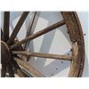 Image 8 : 2 Wood Spoked Wagon Wheels 43'' + 52'' 