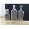 Image 2 : Vintage Glass Bottles : Creamer with Lid , Medicine , Leather Dye with Some Product &