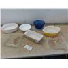 Image 1 : Corningware, Pyrex, Anchor Mixing Bowls, Casseroles, Measuring Cup & More 