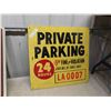 Image 3 : Metal Telephone Sign 24'' x 24'' , Wood Private Parking 23'' x 23''