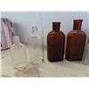 Image 2 : Vintage Bottles Clear & 9 Coloured Glass