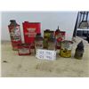 Image 1 : 7 Vintage Cans , 2 Glass Bottles : Whiz Windshield Washer Solvent , Tumbler Fire Extinguisher  