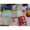 Image 2 : Linens, New Old Stock Bed Sheets Queen Size , Pillow Cases , Table Cloths , Tea Towels ,