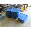Image 2 : 5 Matching Storage Totes All with Lids 