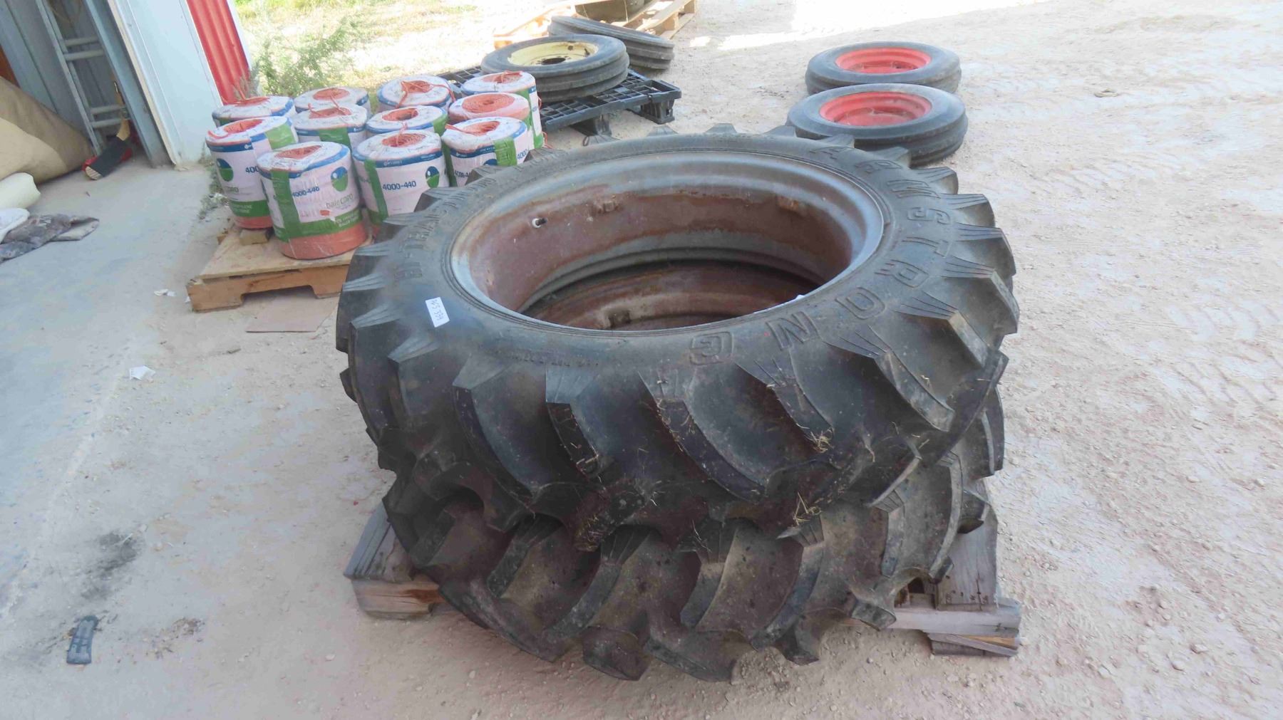 New/Like-New 2 Rear Tractor Tires and Rims 11.2-28