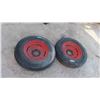 Image 1 : 2 Front Tractor Tires and Rims 600-16SL 