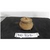 Image 1 : Vintage First Nations Haida Miniature Footed Sweet Grass Lidded 