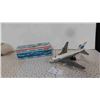 Image 1 : Vintage Pan Am Flying Plane Toy 13'' L  Made Hong Kong with Original Box