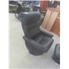 Image 2 : Leather/Leather-Style Swivel Recliner with Ottoman 