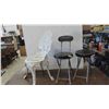 Image 1 : Metal Bistro Chair , 2 Folding Stools 