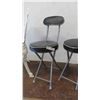 Image 3 : Metal Bistro Chair , 2 Folding Stools 