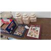 Image 1 : 3pce Canister Set, 2 Antique Collector Books 