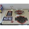 Image 1 : Harley Davidson Signs, Fantasy Plate, Serving Bowl & More 