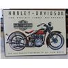 Image 2 : 3 Metal Signs : (2) Harley Davidson , Larger is 17'' x 12 1/2'' , Battery Operated Harley