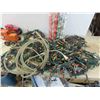 Image 2 : Numerous Lengths of Christmas Lights, 7 Rolls of Wrapping Paper 
