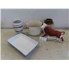 Image 1 : Stoneware Crock, Enamel Pot, Vase & More 
