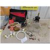 Image 1 : Stick on Shower Shelves , Soap Dispenser, Towel Ring, Tote Bag, Fashion Jewelry & 