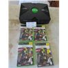 Image 1 : Xbox Console with 4 Games - No Power Cord or Controllers