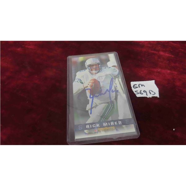 Signed Rick Miner Football Card 