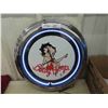 Image 2 : New Betty Boop Wall Clock with Neon-Style Lighting 17'' Diameter Working 
