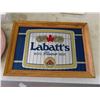 Image 1 : Labatts Mirrored Sign 20 1/2'' x 14 1/2'' , Sandstone Coasters , Brandy Display / Pourer 