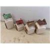 Image 8 : 4pce Canister Set - Sugar Canister Lid Needs to Be Re-Fastened (See Photos) 