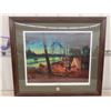 Image 1 : Ducks Unlimited Framed, Numbered and Signed Print ''Twilight Camp'' 39 1/2'' x
