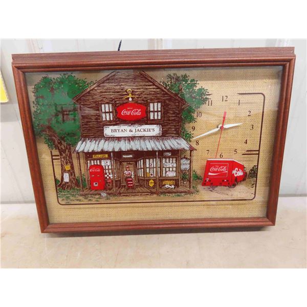 Coca Cola 3D Like Picture Clock 20 1/2'' x 14 1/2'' 