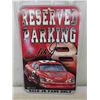 Image 8 : 2 Metal Nascar Signs Largest is 27'' x 11 1/2'' , Plastic Dale Jr. Fans Reserved Parking