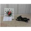 Image 1 : Artic Cat Battery Operated Clock , Ski Sport Snowmobile 6 3/4'' x 2 1/4'' x 3'' 