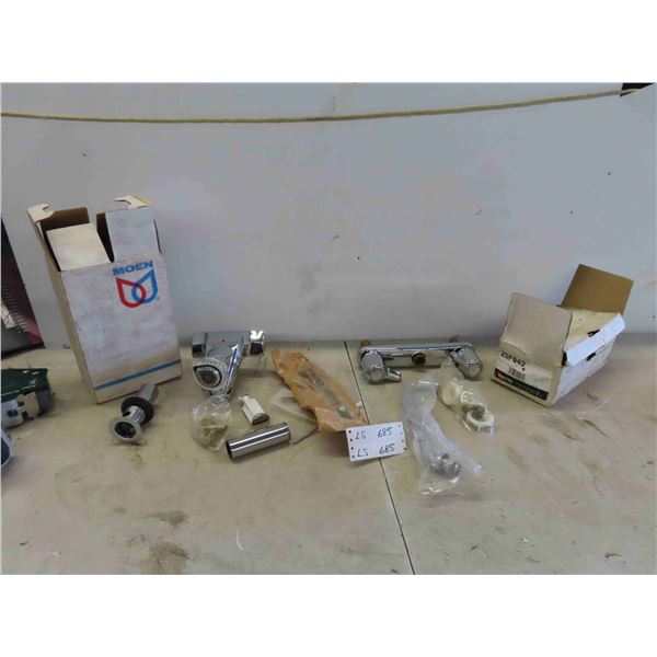 New in Box Moen 'Chateau' 4'' Basin Faucet #4623A , New in Box Walter 8'' Kitchen 