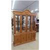 Image 1 : Oak China Cabinet 2 Piece 85'' x 64'' x 17'' 
