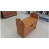 Image 2 : Pine Bench with Hinged Top for Storage 23'' x 25'' x 12'' 
