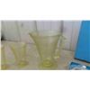 Image 2 : Depression Glass Pitcher and 5 Glasses, New Old Stock Binks Coaster/Ashtray