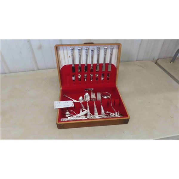 Chest of Silverware + Flatware