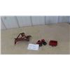 Image 1 : Metal and Plastic Side Delivery Rake , Ertl 4WD Tractor with Wagon 