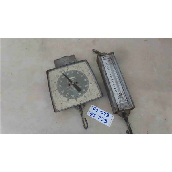 2 Hanson Hanging Scales 