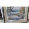 Image 2 : Framed / Signed Print 'On The Water Front'  J. Vanden Brick 35'' x 30'' 