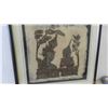 Image 2 : Thai Temple Framed Charcoal Rubbings 29'' x 30'' 
