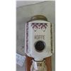 Image 2 : Vintage Wall Mount Coffee Grinder Porcelain and Cast - European Spelled As 