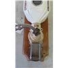 Image 3 : Vintage Wall Mount Coffee Grinder Porcelain and Cast - European Spelled As 