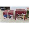 Image 3 : Christmas Inflatable Santa 10'' Tall , 3 Christmas Village in Boxes 