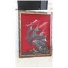 Image 1 : Blue Nose Art on Velvet 39'' x 21'' 