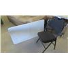 Image 1 : Folding Table 23 1/2'' x 47'' with 1 Folding Chair 