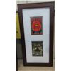 Image 2 : 3 Framed Pictures Rock Bands 11 1/4'' x 22 1/4'' 