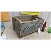 Image 2 : Coca Cola Wood Crate , 11 Old Pop Bottles: Beehive Orange Crush , Coke, 7UP 
