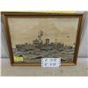 Image 1 : 1952 Pen Ink Drawing HMS Thetis 14'' x 10''