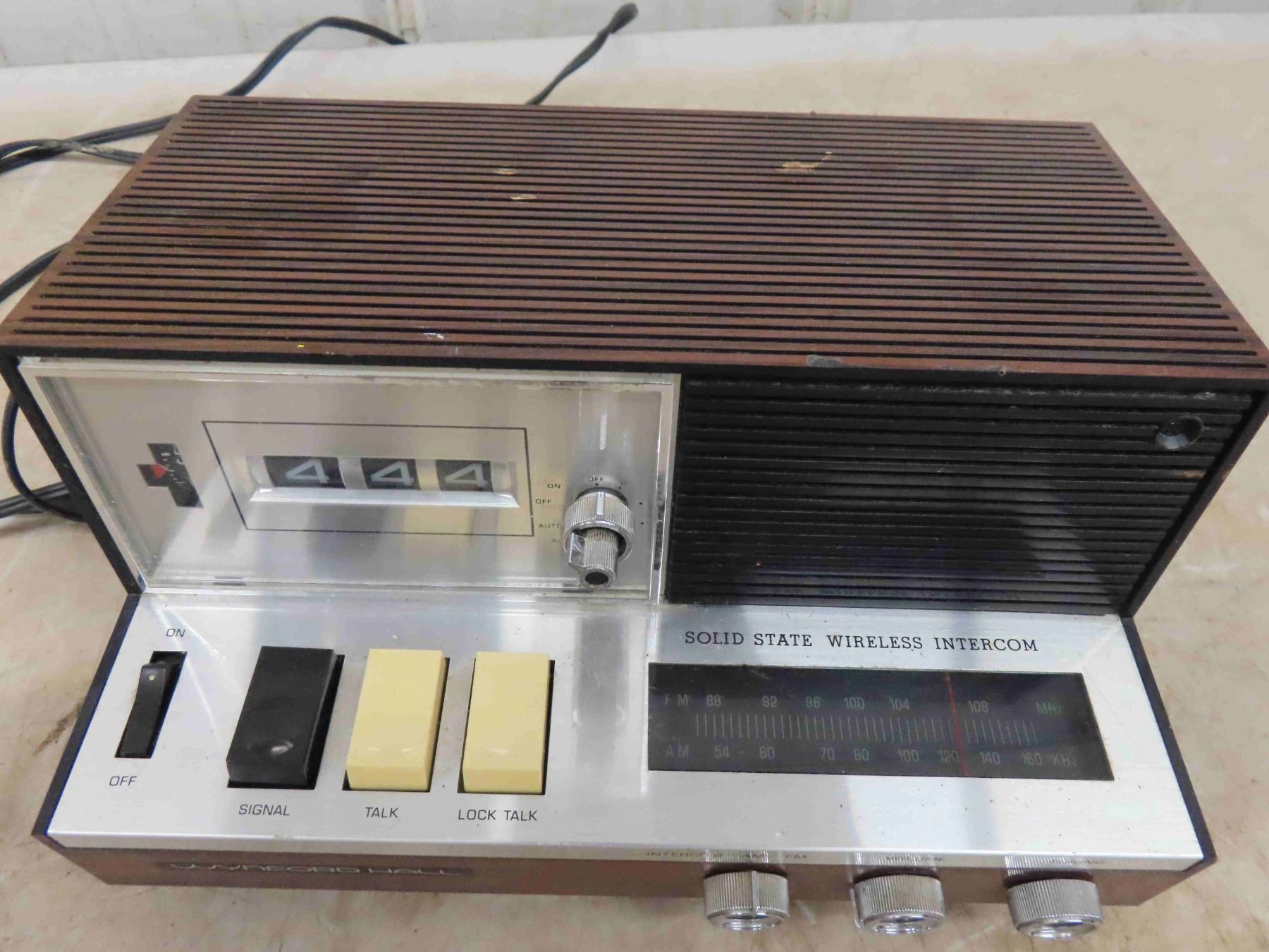 Clock Intercom Box Wynford Hall AM/FM Digital Clock Intercom
